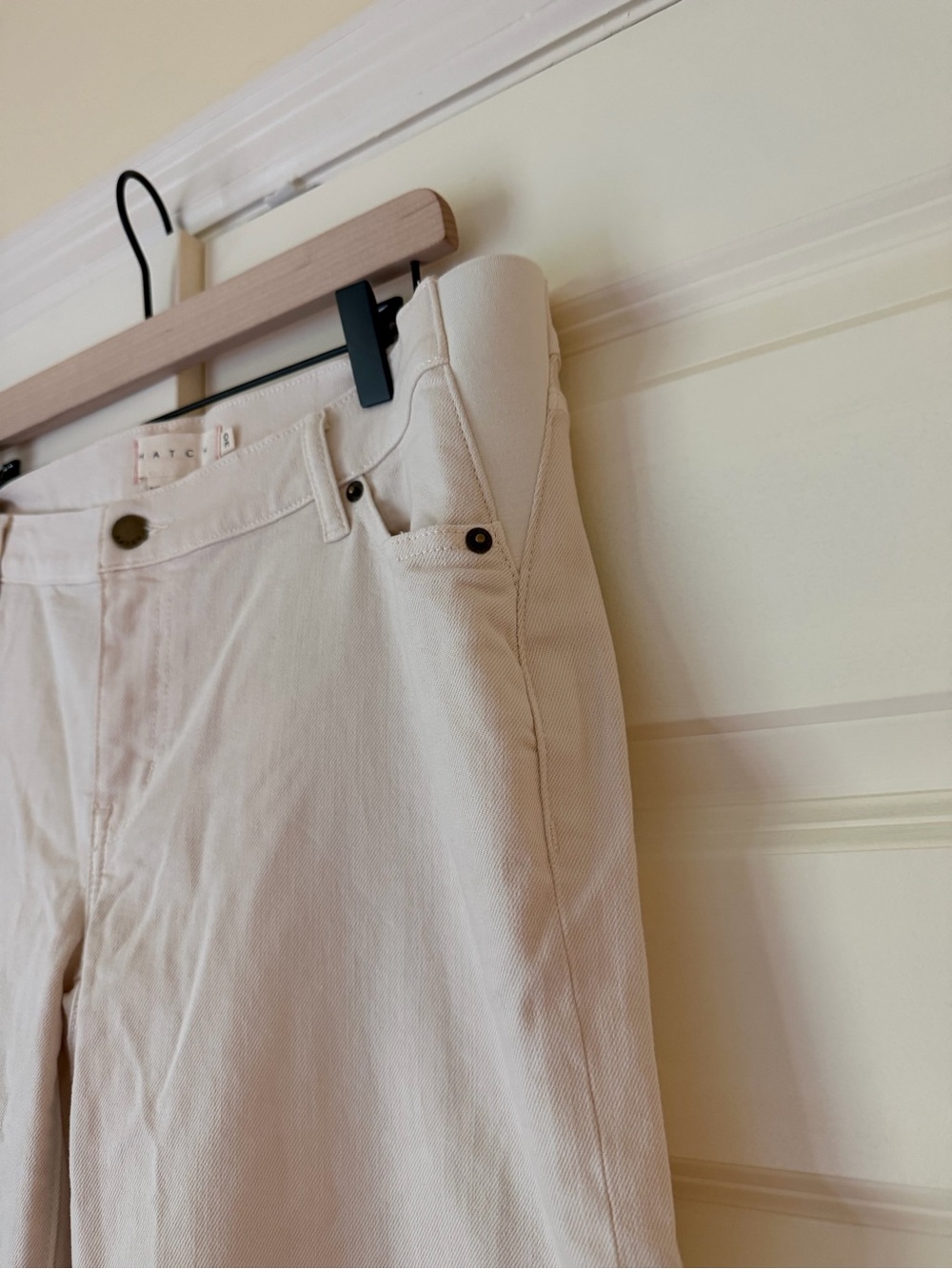 Hatch Wide-Leg Jeans in Cream - Picture 4 of 5